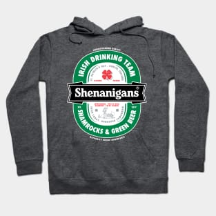 Saint Patrick's Day Shenanigans Beer Label Hoodie